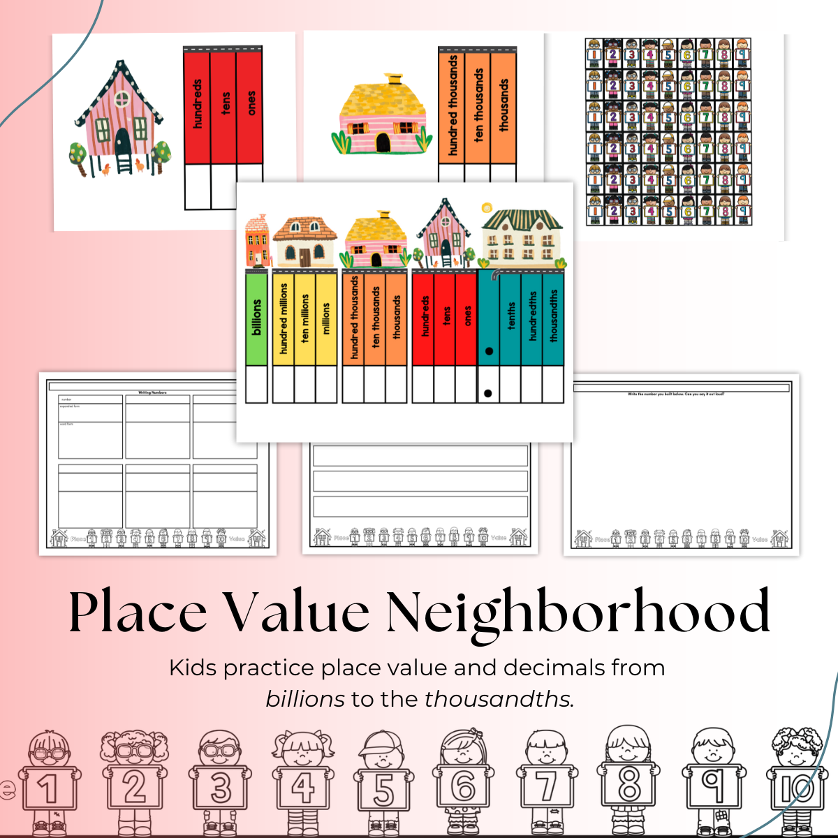 Place Value Houses Neighborhood Bundle
