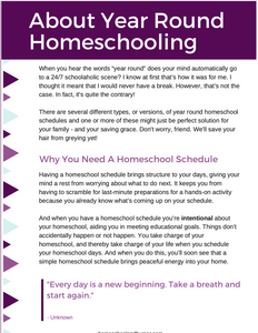 How To Homeschool Year Round Ebook