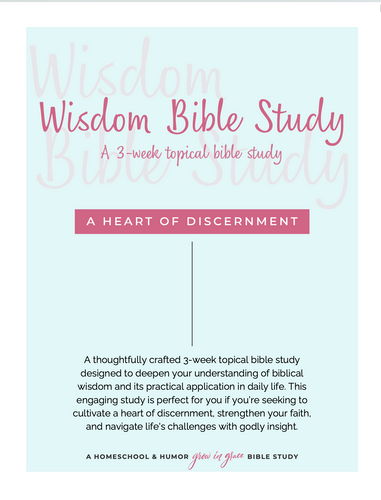 Wisdom BIble Study - 3-Week Interactive Bible Study