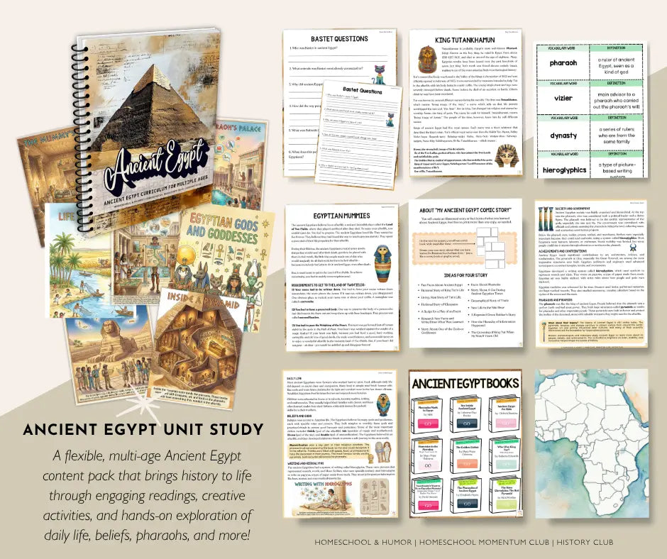 Ancient Egypt Unit Study Homeschool and Humor