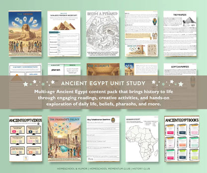Ancient Egypt Unit Study Homeschool and Humor