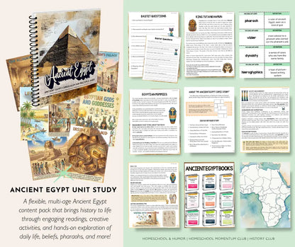 Ancient Egypt Unit Study Homeschool and Humor