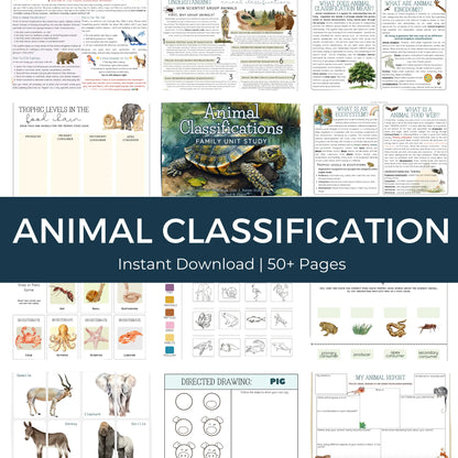 Animal Classification Unit Study | Animal Classification Activities & Worksheets for Kids Homeschool and Humor