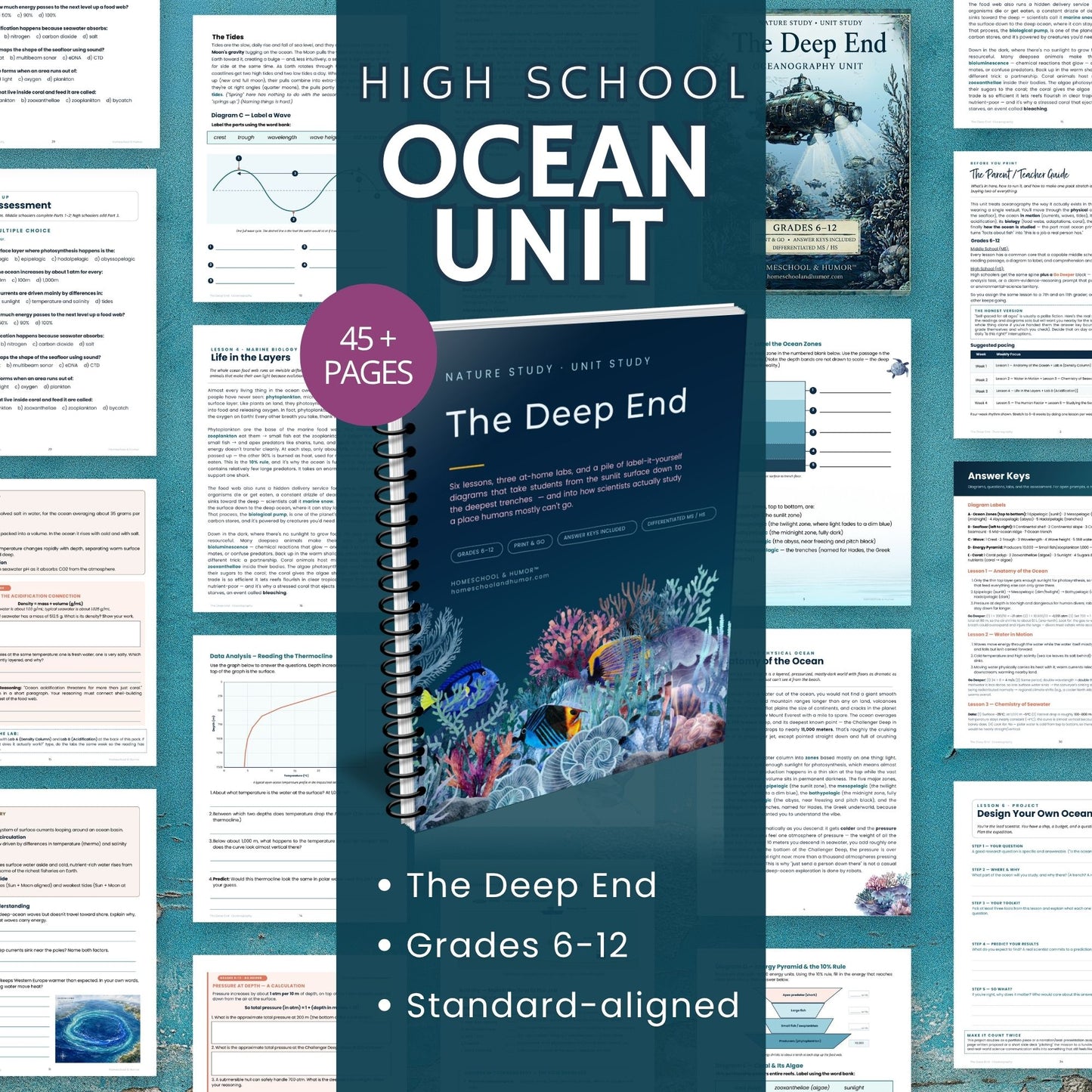 The Deep End: Oceanography Unit Study for Grades 6–12 - Homeschool and Humor
