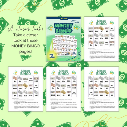 Money Bingo Cards for Kids Homeschool and Humor