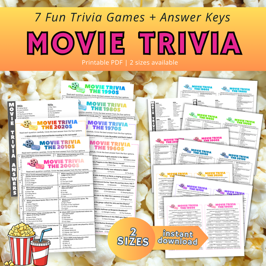 Movie Trivia Game Pack