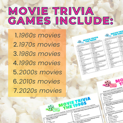 Movie Trivia Game Pack Homeschool and Humor