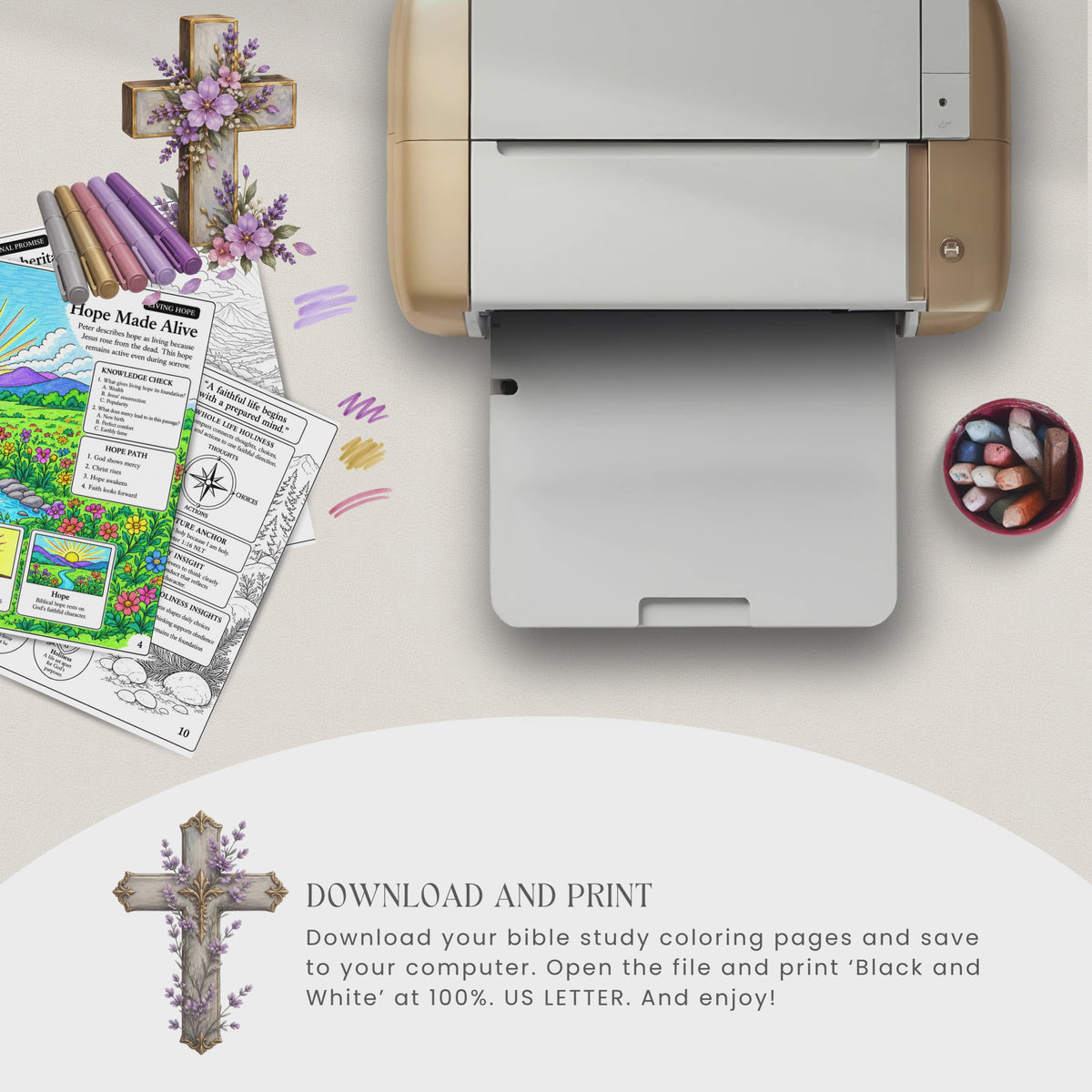 printable Bible study coloring pages for Christian homeschool