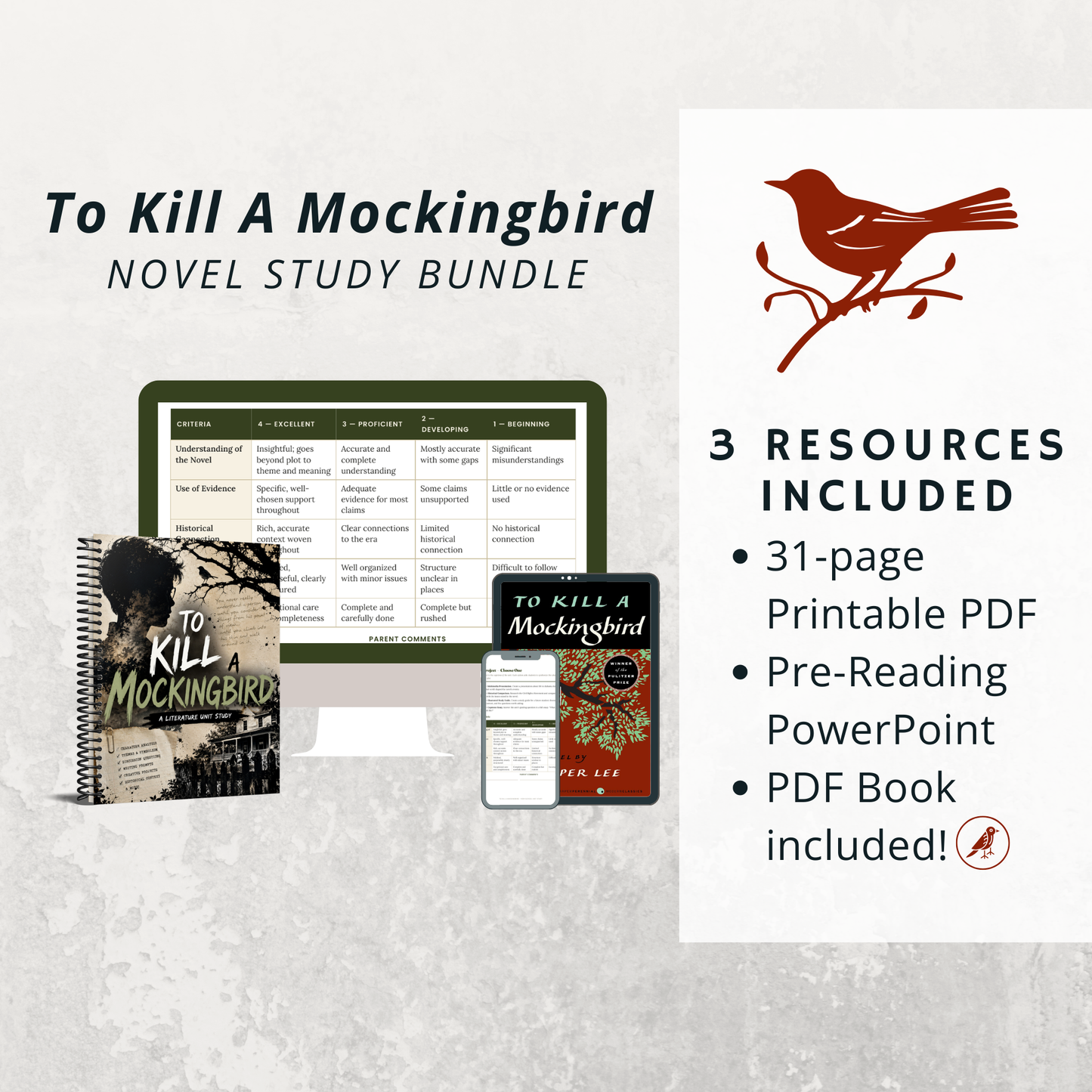To Kill a Mockingbird Novel Study | High School Literature Guide, Book Study, Worksheets, Discussion Questions PDF Homeschool and Humor